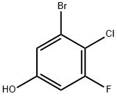 3-溴-4-氯-5-氟苯酚 结构式