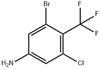 3-溴-5-氯-4-(三氟甲基)苯胺 结构式