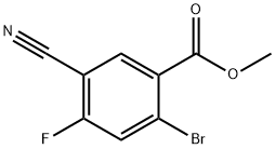 2-溴-5-氰基-4-氟苯甲酸甲酯 结构式