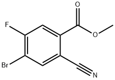 4-溴-2-氰基-5-氟苯甲酸甲酯 结构式