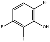 6-溴-3-氟-2-碘苯酚 结构式