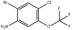 2-Bromo-4-chloro-5-(trifluoromethoxy)aniline 结构式