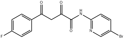 N-(5-bromo-pyridin-2-yl)-4-(4-fluorophenyl)-
2,4-dioxo-butyramide 结构式
