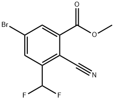 Methyl 5-bromo-2-cyano-3-(difluoromethyl)benzoate 结构式