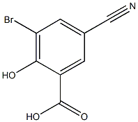 3-Bromo-5-cyano-2-hydroxybenzoic acid 结构式