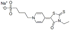 4-(3-乙基-4-氧代-2-硫代-5-噻唑烷基)-1(4H)-吡啶丁磺酸钠 结构式