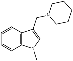 1-methyl-3-(1-piperidylmethyl)-indole 结构式