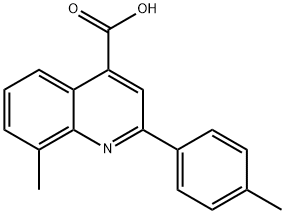 8-甲基-2-(4-甲基苯基)-喹啉-4-羧酸 结构式