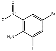4-溴-2-碘-6-硝基苯胺 结构式