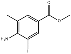4-氨基-3-碘-5-甲基苯甲酸甲酯 结构式