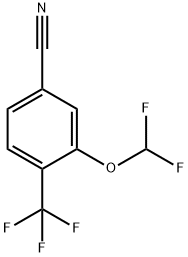 3-Difluoromethoxy-4-(trifluoromethyl)benzonitrile 结构式