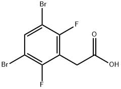 3,5-Dibromo-2,6-difluorophenylacetic acid 结构式
