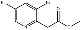 Methyl 3,5-dibromopyridine-2-acetate 结构式