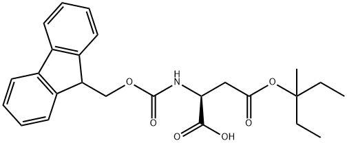 芴甲氧羰基-(3-甲基戊基酯)-天冬氨酸 结构式