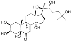(20R,22R)-2Β,3Β,5Α,14Α,20,22,25-七羟基胆甾-7-烯-6-酮 结构式