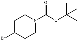 4-溴哌啶-1-甲酸叔丁酯 结构式