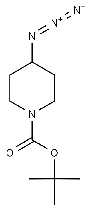 4-迭氮基哌啶-1-甲酸叔丁酯 结构式