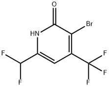 3-溴-6-(二氟甲基)-4-(三氟甲基)吡啶-2(1H)-酮 结构式