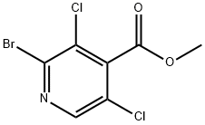 2-溴-3,5-二氯异烟酸甲酯 结构式