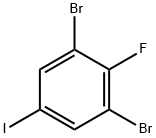 1,3-二溴-2-氟-5-碘苯 结构式