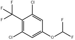 2,6-Dichloro-4-(difluoromethoxy)benzotrifluoride 结构式
