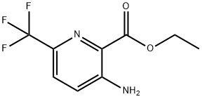 3-氨基-6-三氟甲基吡啶-2-甲酸乙酯 结构式