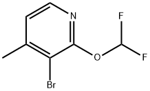 3-溴-2-(二氟甲氧基)-4-甲基吡啶 结构式