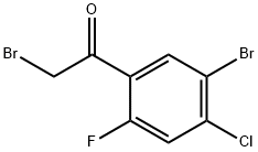 2-溴-1-(5-溴-4-氯-2-氟苯基)乙烷-1-酮 结构式