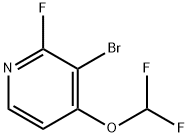 3-Bromo-4-difluoromethoxy-2-fluoropyridine 结构式