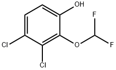 3,4-Dichloro-2-(difluoromethoxy)phenol 结构式