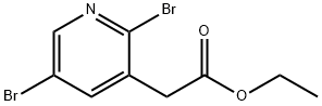 Ethyl 2,5-dibromopyridine-3-acetate 结构式