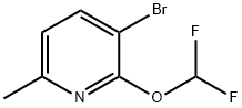 3-溴-2-(二氟甲氧基)-6-甲基吡啶 结构式