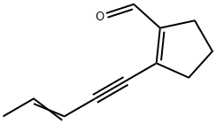 1-Cyclopentene-1-carboxaldehyde, 2-(3-penten-1-ynyl)- (9CI) 结构式