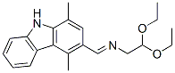 3-[N-(2,2-Diethoxyethyl)formimidoyl]-1,4-dimethyl-9H-carbazole 结构式