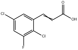 2,5-Dichloro-3-fluorocinnamic acid 结构式