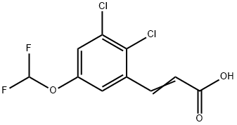 2,3-Dichloro-5-(difluoromethoxy)cinnamic acid 结构式