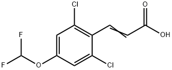 2,6-Dichloro-4-(difluoromethoxy)cinnamic acid 结构式