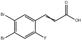 4,5-Dibromo-2-fluorocinnamic acid 结构式