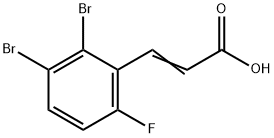 2,3-Dibromo-6-fluorocinnamic acid 结构式