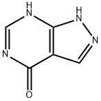 4H-吡唑并[3,4-D]嘧啶-4-酮,1,7-二氢-(9CI) 结构式