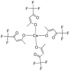 四氟乙酰丙酮化铈(III) 结构式