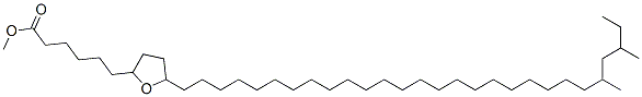 5-(24,26-Dimethyloctacosyl)tetrahydro-2-furanhexanoic acid methyl ester 结构式