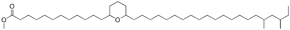 6-(17,19-Dimethylhenicosyl)tetrahydro-2H-pyran-2-dodecanoic acid methyl ester 结构式