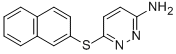 3-Pyridazinamine, 6-(2-naphthalenylthio)- 结构式