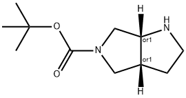 (3AS, 6AS)-六氢吡咯并[3, 4-B]吡咯-5(1H)-甲酸叔丁酯 结构式