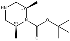 1-BOC-(2S,6R)-2,6-二甲基哌嗪 结构式