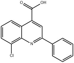 8-氯-2-苯基-喹啉-4-羧酸 结构式