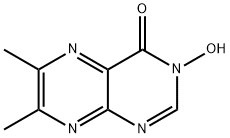 3-Hydroxy-6,7-dimethyl-4(3H)-pteridinone 结构式
