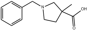 1-苄基-3-甲基吡咯烷-3-羧酸 结构式