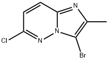 6-氯-2-甲基-3-溴咪唑并[1,2-B]哒嗪 结构式